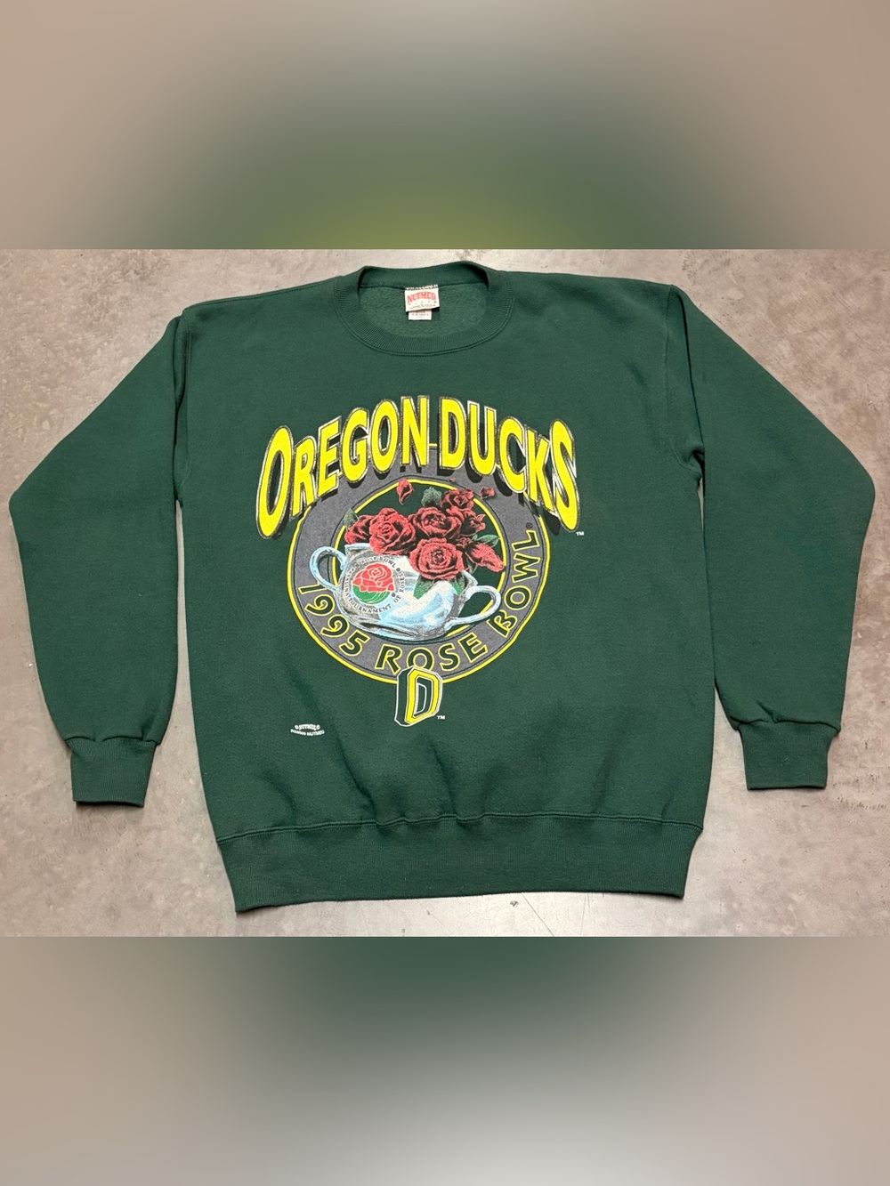 Oregon Ducks 1995 Rose Bowl Green Crewneck Sweatshirt